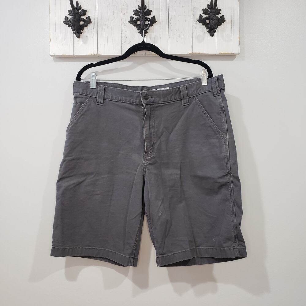 Carhartt Work Shorts 38 Gray Rugged Flex